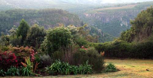 By the morning the mist had lifted to reveal the other site of the gorge and the ridge on the other side.